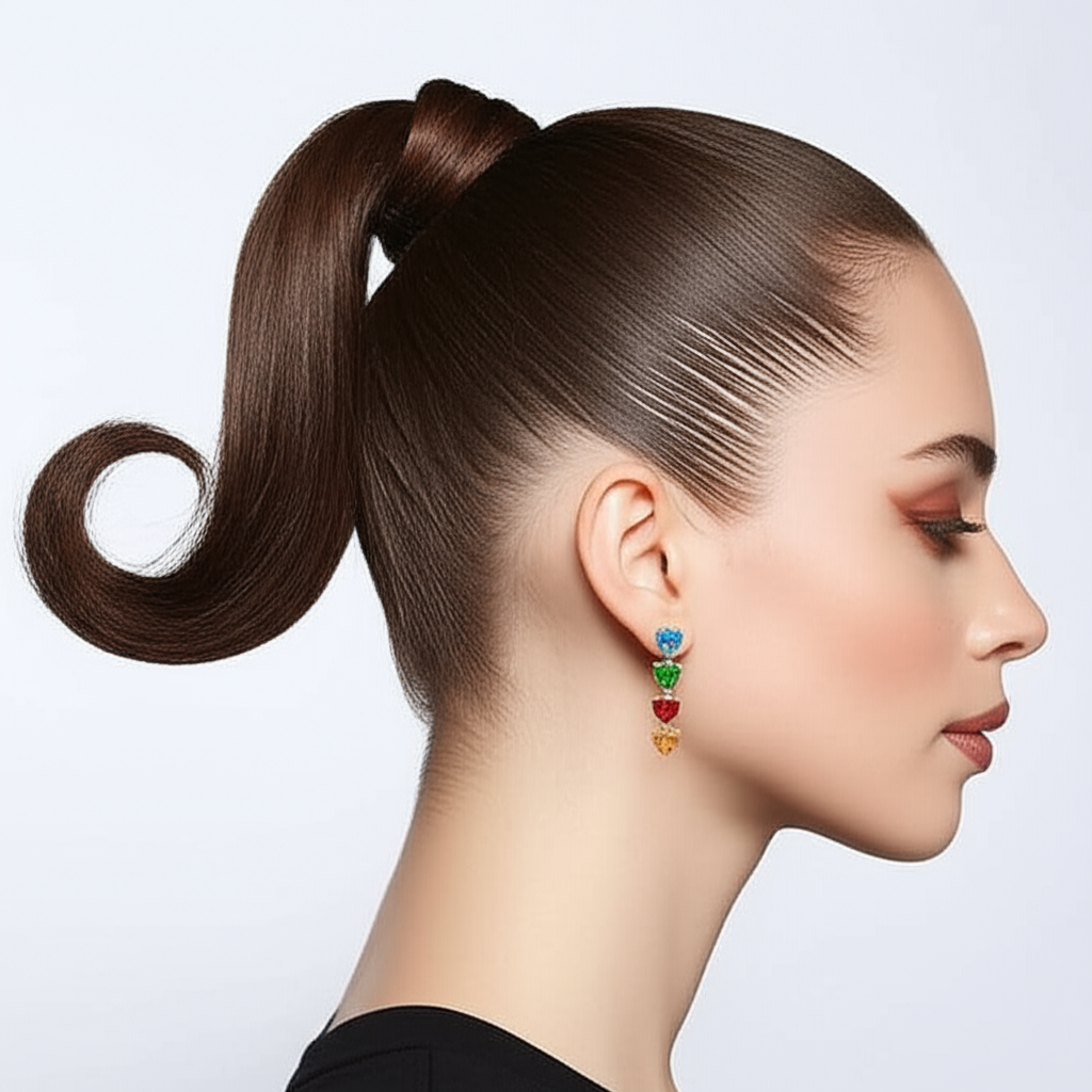 The Heart Rainbow Earrings.