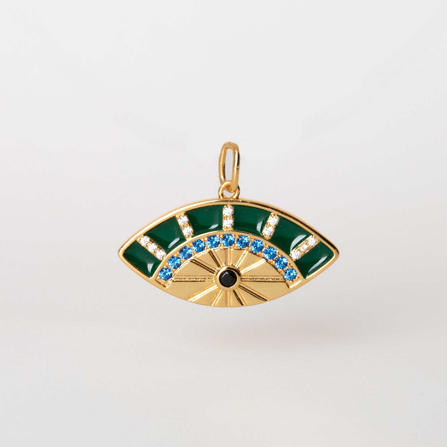 The Green Evil Eye Pendant.