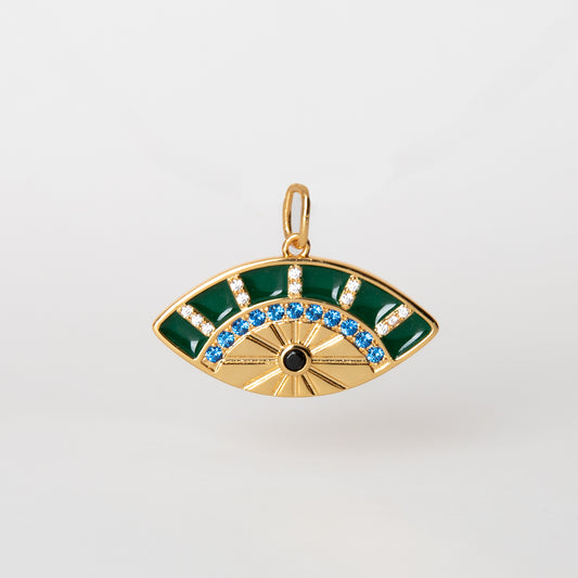 The Green Evil Eye Pendant.
