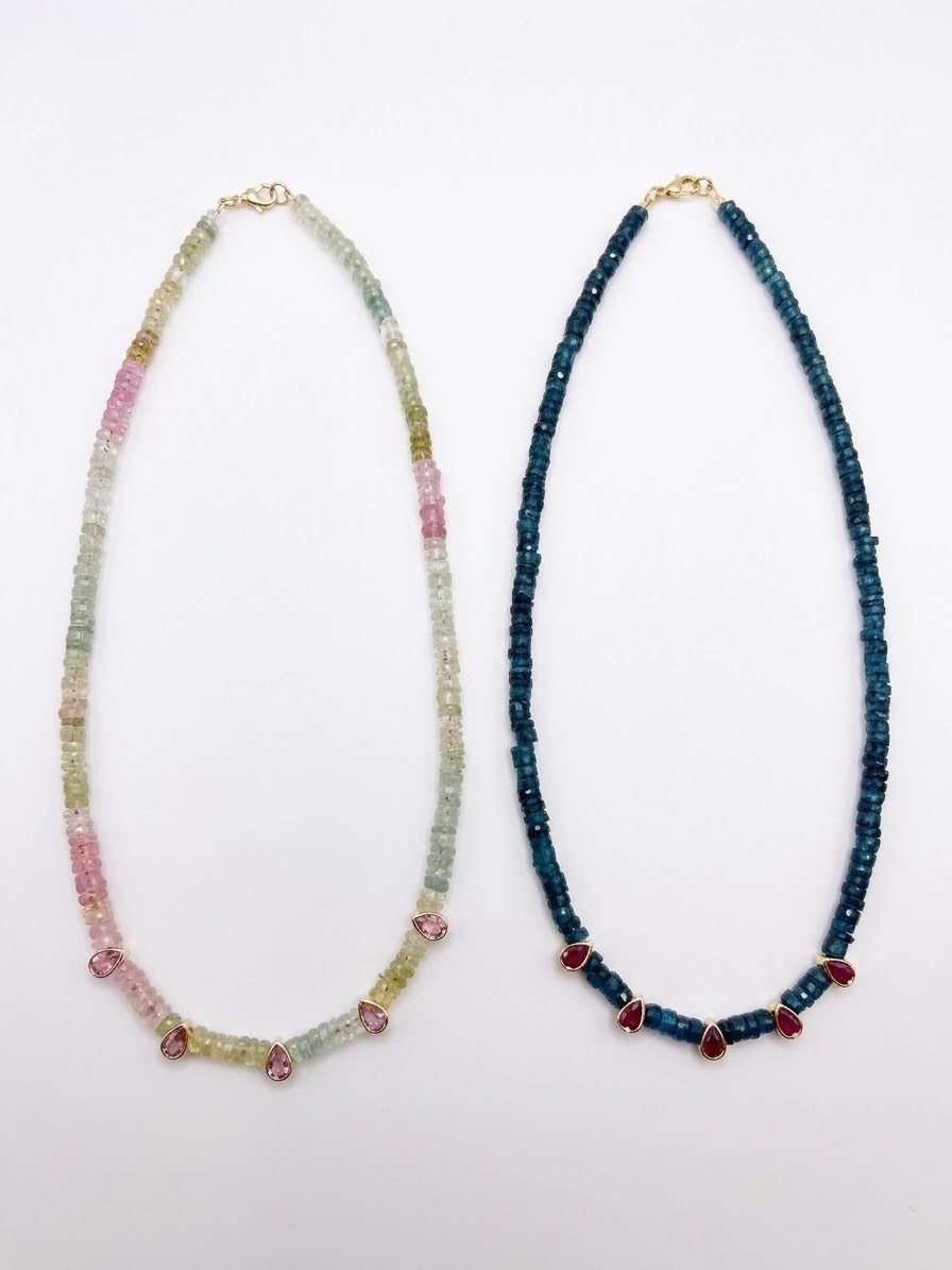 Handmade heishi stone necklace