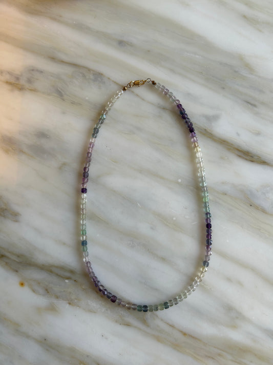Fluorite stone necklace